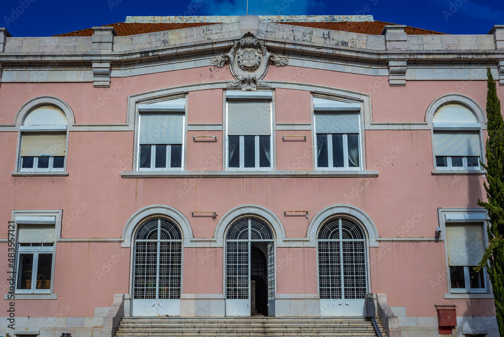 Fototapeta premium Facade of Julio de Matos mental hospital in Lisbon city, Portugal