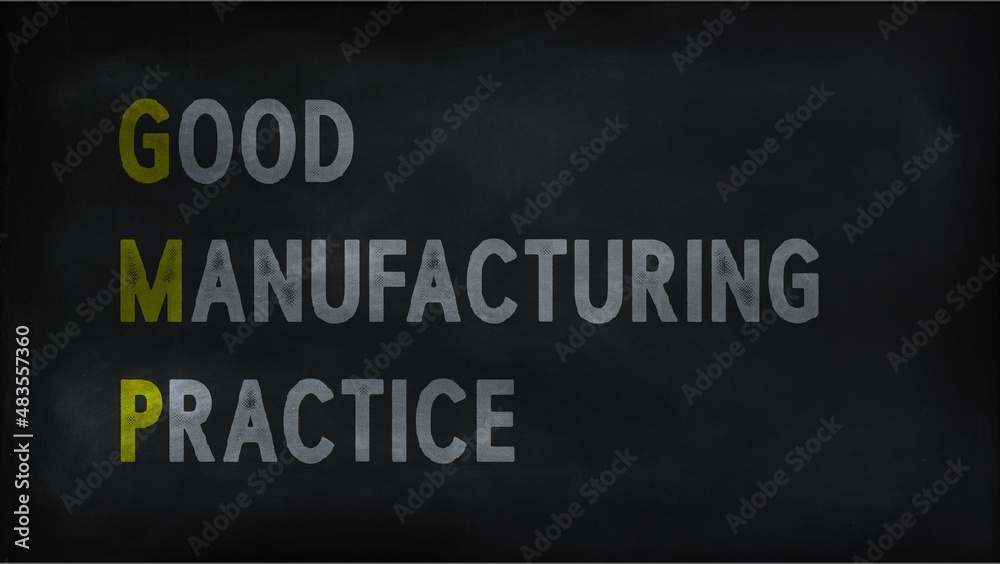 GOOD MANUFACTURING PRACTICE (GMP) on chalk board
GOOD MANUFACTURING PRACTICE (GMP) on chalk board