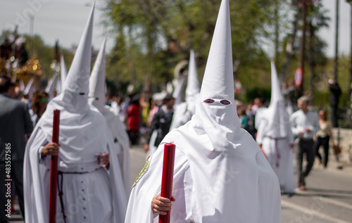 the disturbing hooded penitents during Catholic processions