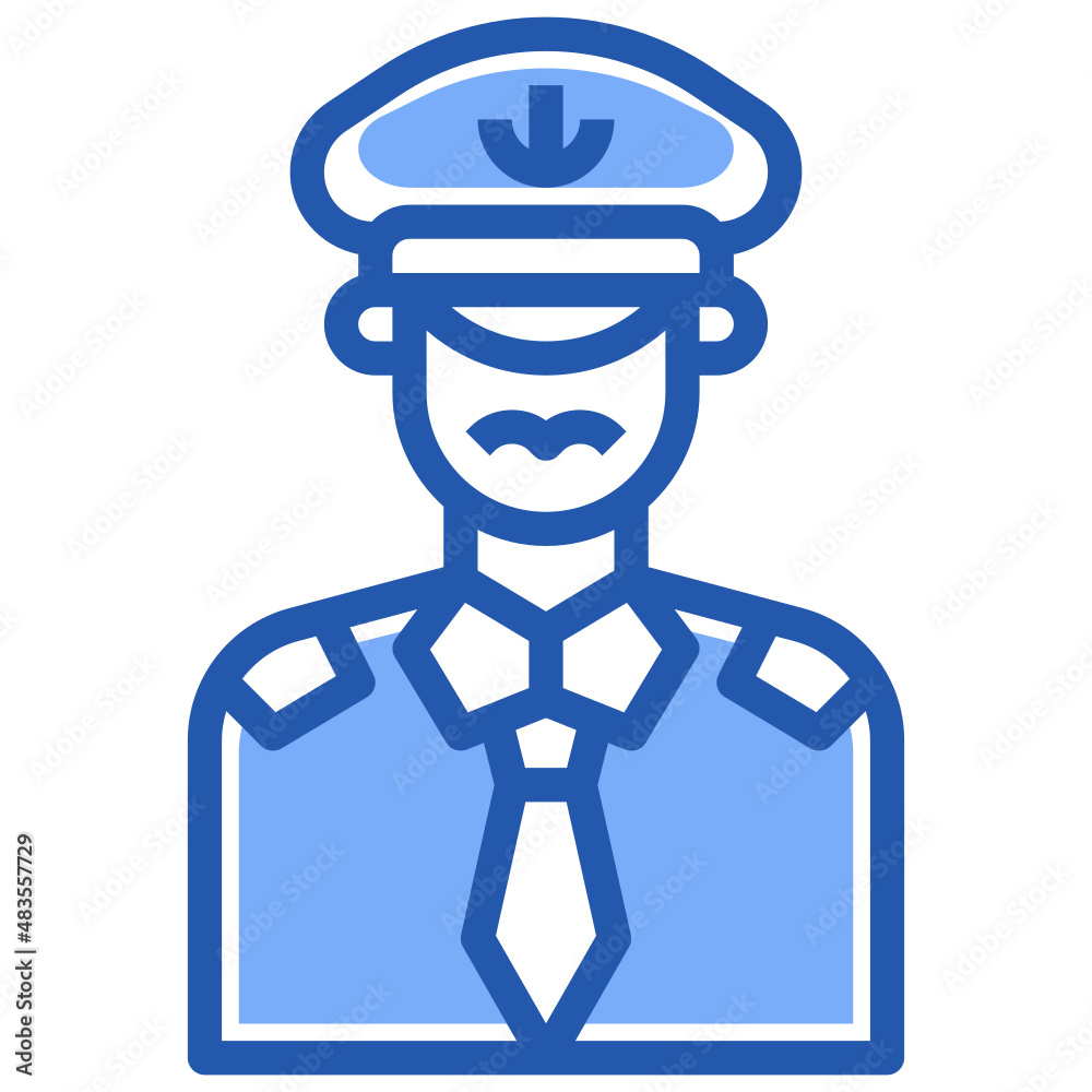 Jobs and professions avatars_captain