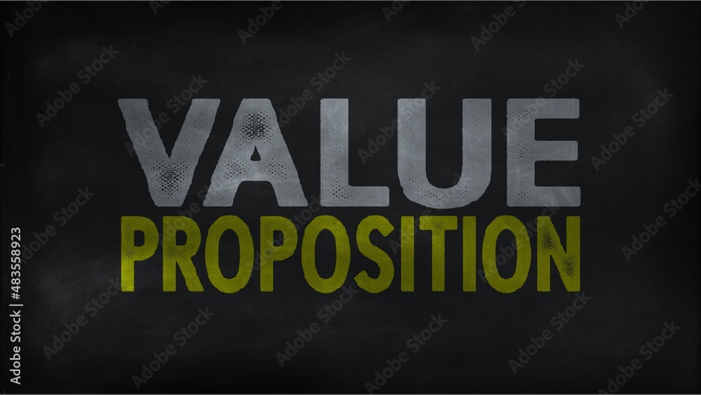 Value proposition  on chalk board