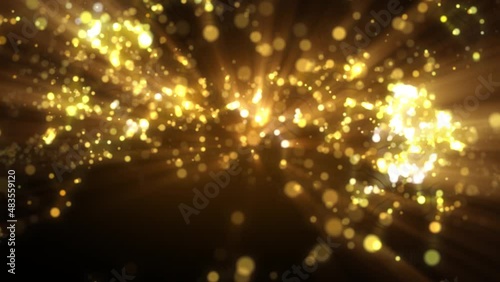 Abstract festive background shiny particles dust and energy fluid turbulent flow