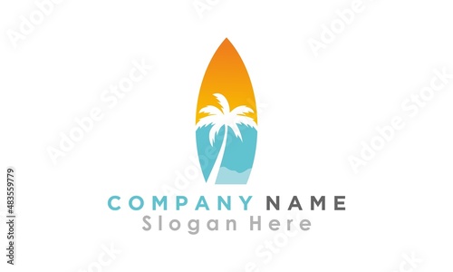 beach surf logo vector