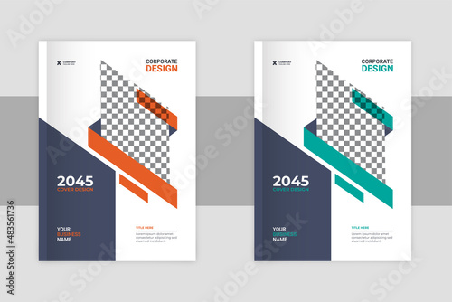 Annual report brochure flyer design template vector, Leaflet cover presentation, book cover