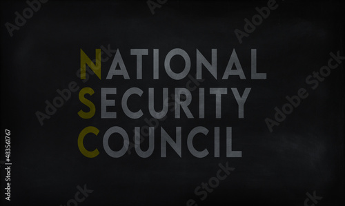  NATIONAL SECURITY COUNCIL NSC  on chalk board 