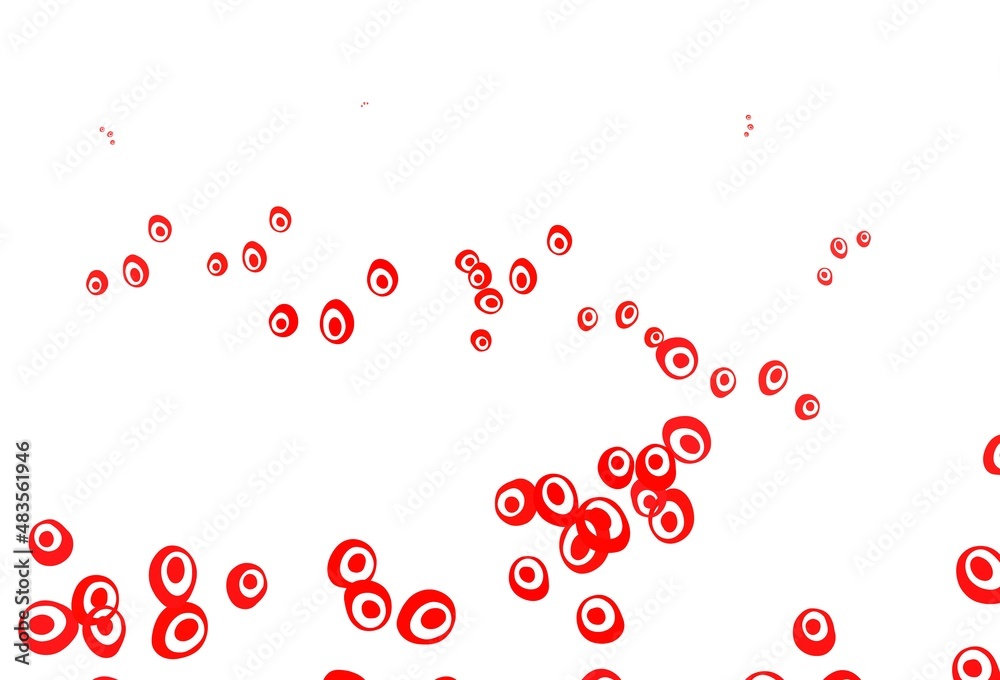 Light Red vector cover with spots. Light Red vector cover with spots.
