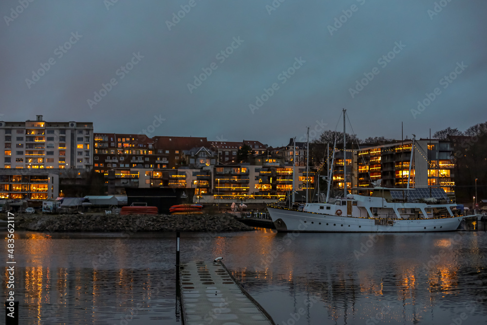 Denmark, Aarhus, 13-12-2021 - Here is a picture of the new building at the east harbor