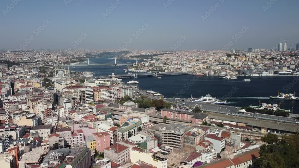 Awesome aerial view of the Golden Horn in Istanbul, Turkey Awesome aerial view of the Golden Horn in Istanbul, Turkey