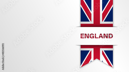 EPS10 Vector Patriotic background with England flag colors.