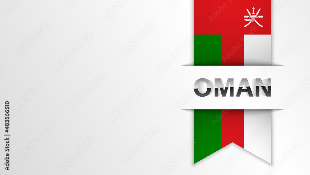 EPS10 Vector Patriotic background with Oman flag colors.