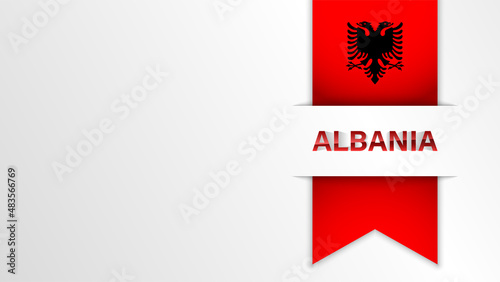 EPS10 Vector Patriotic background with Albania flag colors.