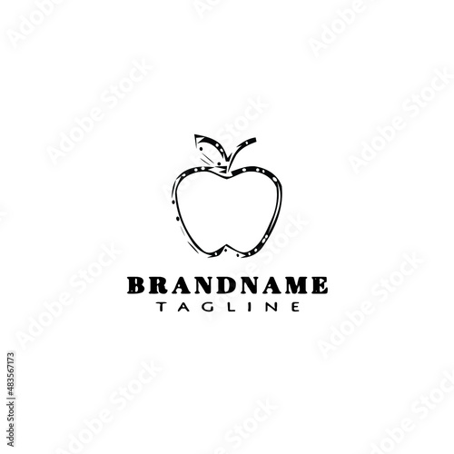 apple fruit logo icon design template vector illustration