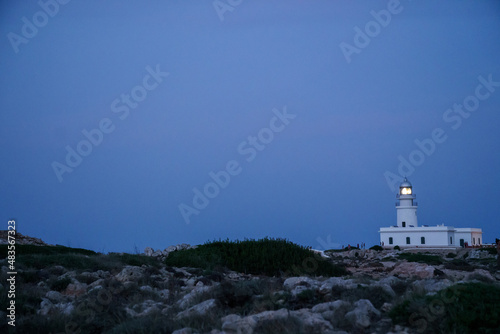 Far de Cavalleria, in Minorca. Moments after sunset.