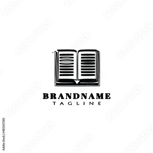 book logo design template icon black isolated vector cute © darul