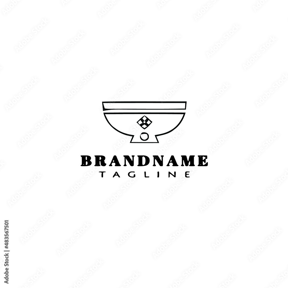 bowl logo cartoon icon design black vector illustration bowl logo cartoon icon design black vector illustration