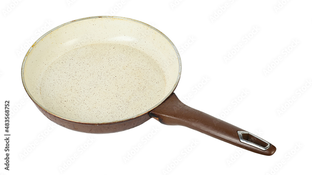 Dirty old frying pan. Isolated on white background. File Contains Clipping Path. Dirty old frying pan. Isolated on white background. File Contains Clipping Path.