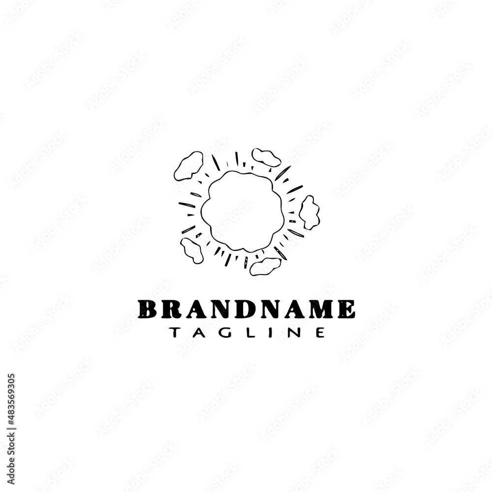 dust cloud cartoon design logo icon black isolated vector illustration dust cloud cartoon design logo icon black isolated vector illustration