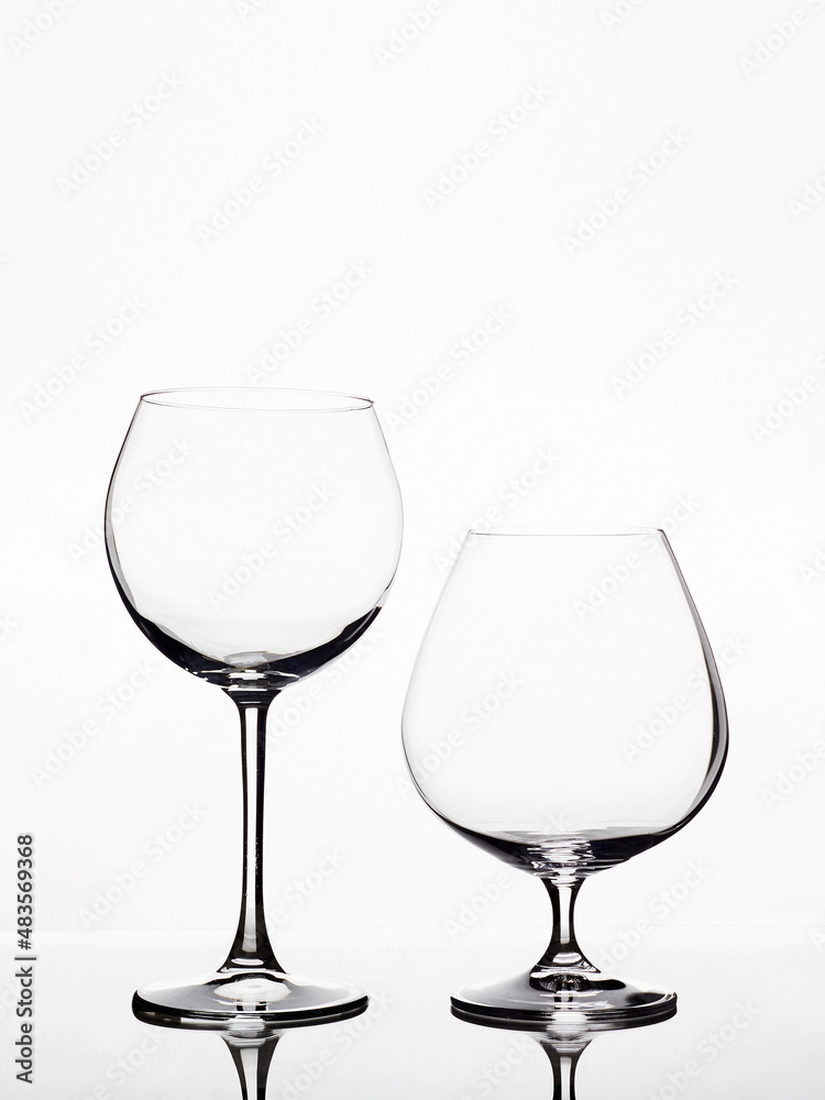 beautiful still life. Cognac and wineglasses beautiful still life. Cognac and wineglasses