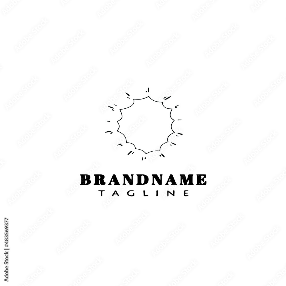 dust cloud cartoon design logo icon black isolated vector illustration