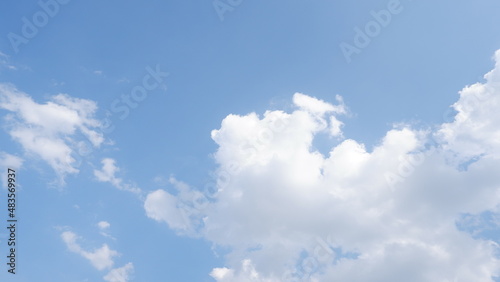 Light blue sky with white clouds in summer © Khanita
