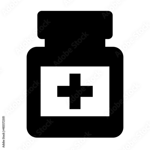 Pills bottle vector icon