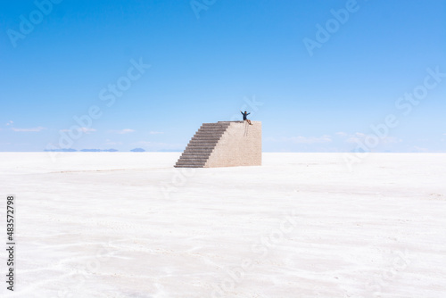 Tableau sur toile Salar de Uyuni (Bolivia); Escaleras al cielo - Stairs to heaven