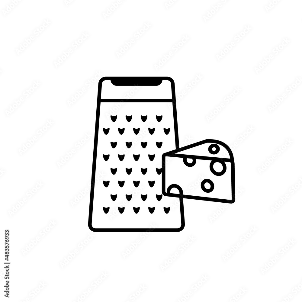 grating cheese icon vector. grating cheese icon vector.