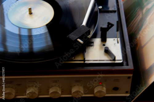 old vinyl record player