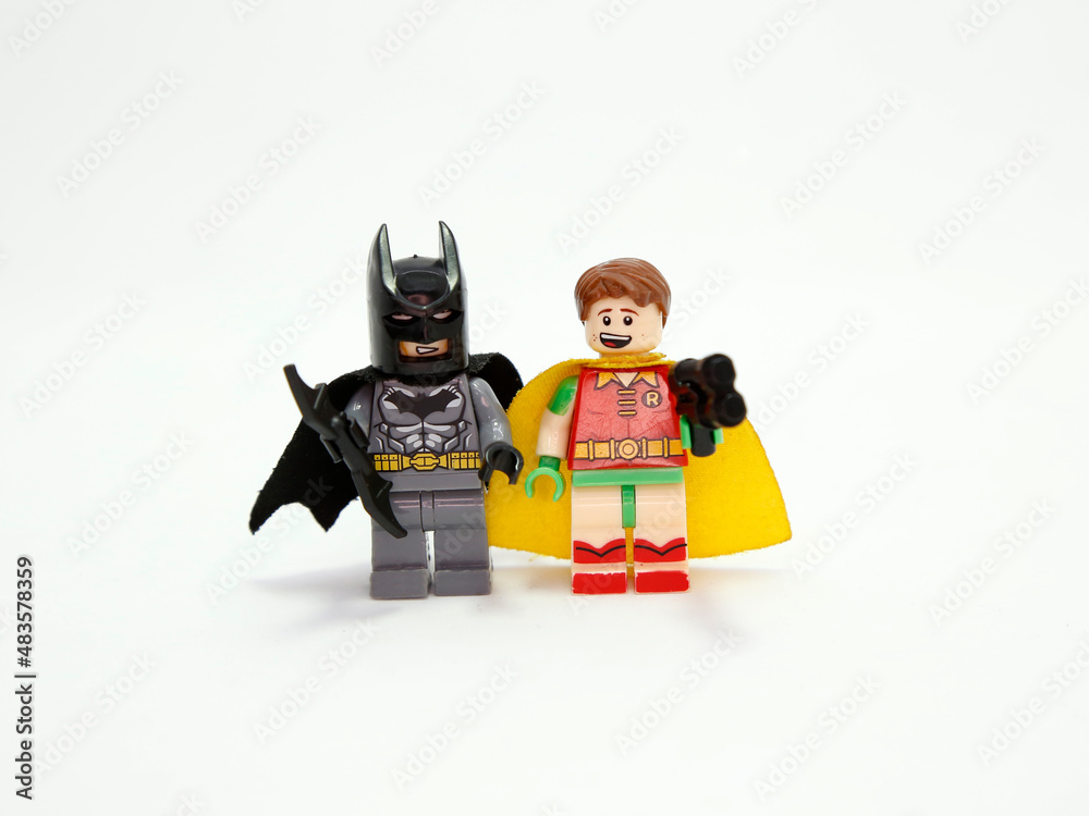 Batman and Robin. Lego toys. Bat super hero. The knight of the night. Toys  figures. Toys