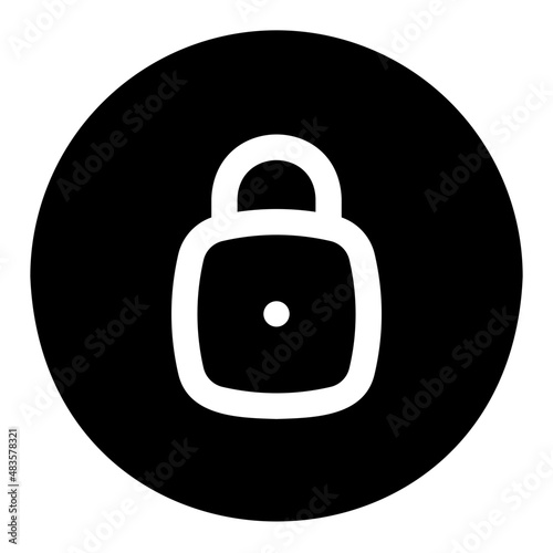 padlock glyph icon