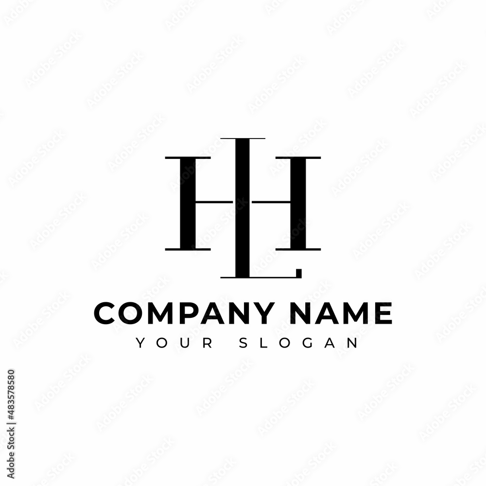 Letter HL logo vector design template