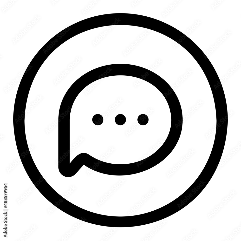 Fototapeta premium message line icon