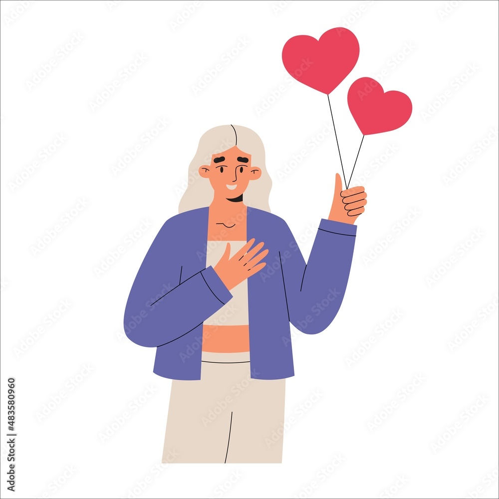 Girl in love with heart Girl in love with heart