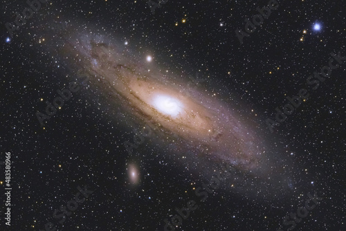 The Andromeda Galaxy is the closest galaxy , only distance 2.5 Million light years from the earth.