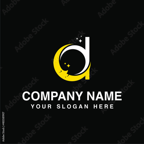 letter D moon logo