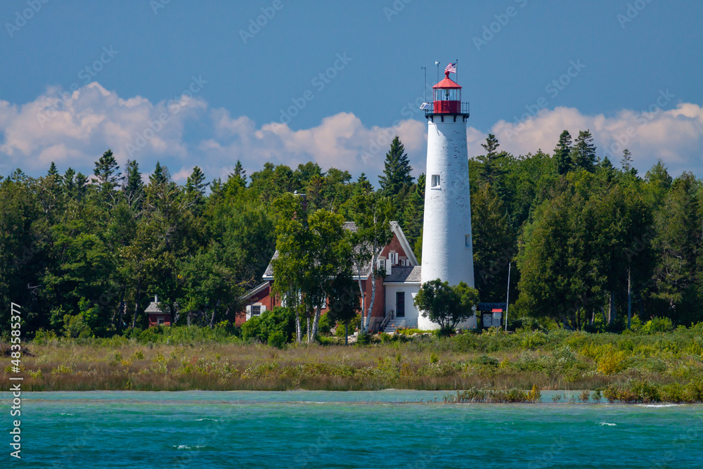Saint Helena Lighthouse On An Island On Lake Michigan Saint Helena Lighthouse On An Island On Lake Michigan