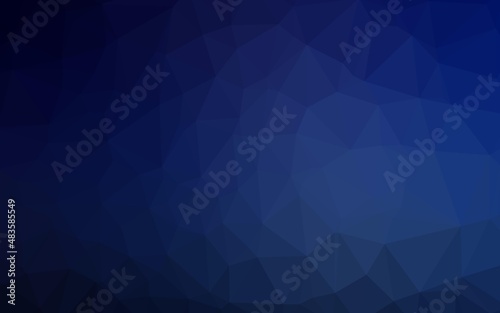 Dark BLUE vector triangle mosaic texture.