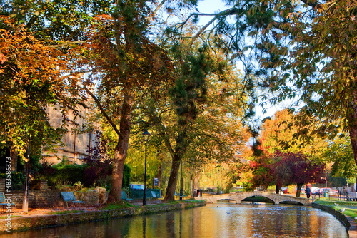 Bourton on the Water Autumn Trees Cotswolds Gloucestershire