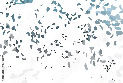 Light BLUE vector background with abstract forms.