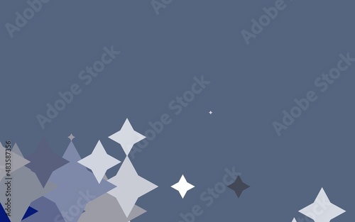 Light BLUE vector texture with beautiful stars. © Dmitry