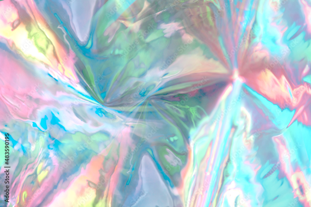 Obraz premium Multicolored neon pastel holographics gradient