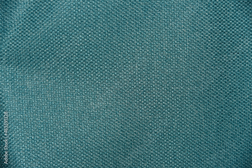 Blue beautiful curtain fabric close-up