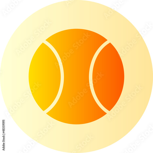 tennis ball gradient icon