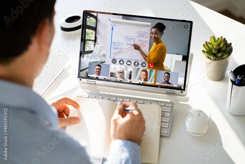 Online Virtual Video Conference Training Fototapete