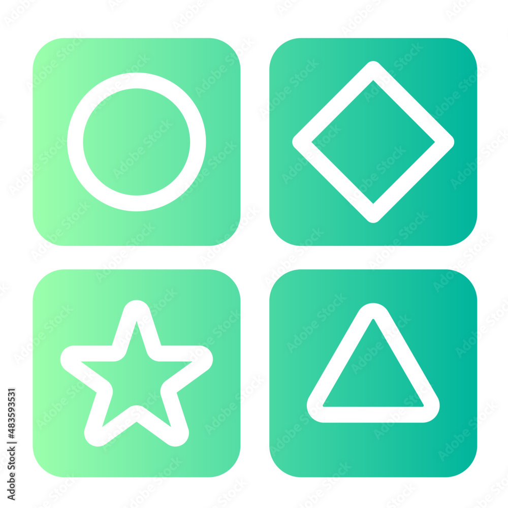 shapes gradient icon