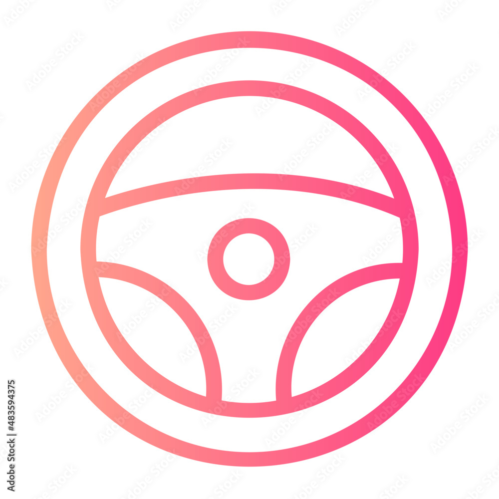 steering wheel gradient icon steering wheel gradient icon