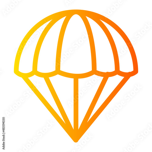 parachute gradient icon
