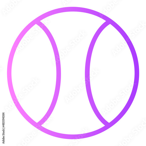 tennis ball gradient icon
