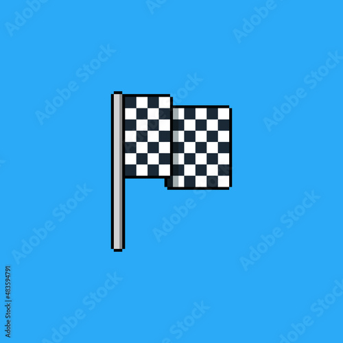 Race flag in pixel art design