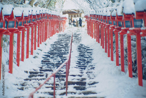 雪積もる貴船神社(Kifune Shrine with Snow)
